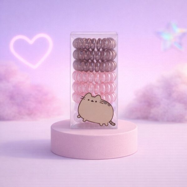 Set de 9 elastiques a cheveux spirale Pusheen