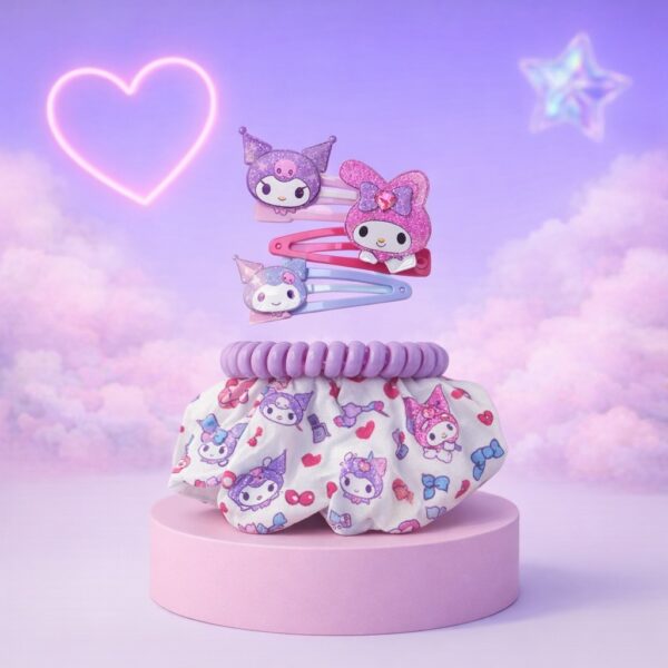 Set accessoires cheveux Kuromi et My Melody
