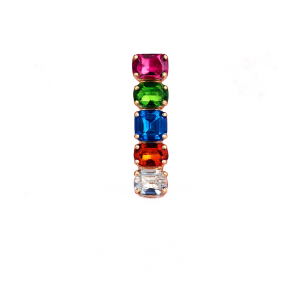 Barrette pierres multicolores - Multicolore
