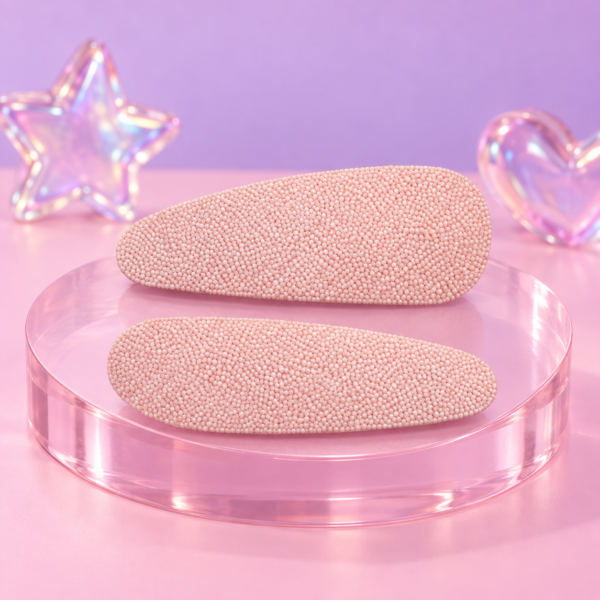 Duo de barrettes roses - Rose poudre